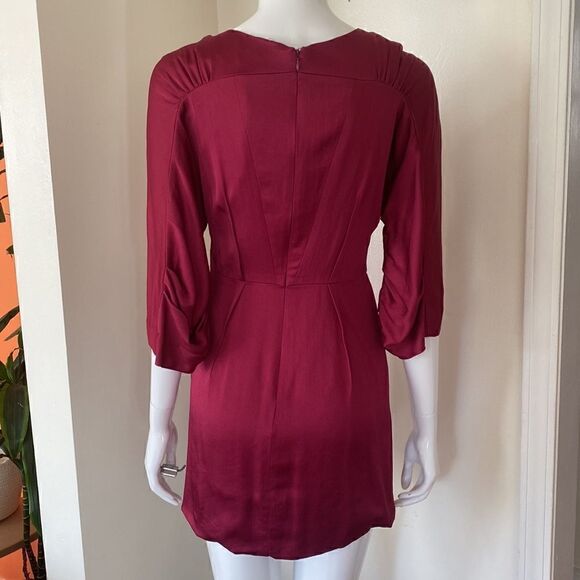 BCBGMAXAZRIA Runway Berry Pink Mini Dress Size 2 - Picture 7 of 12
